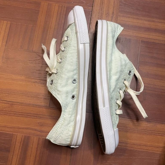 Converse all star Women's mint green low top lace up sneakers size 8 - Picture 5 of 7